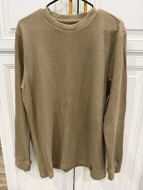 RVCA Waffle Knit Long Sleeve Top - Beige